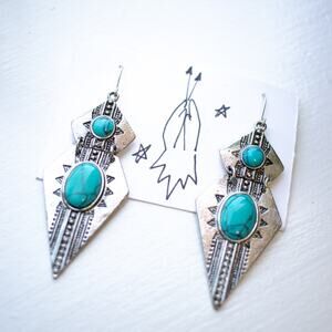 Western Geometric Dangly Earrings